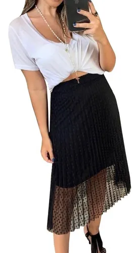 Saia midi com cheap blusa podrinha