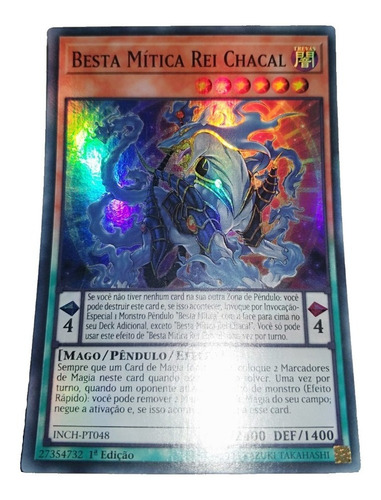 Yugioh - Mythical Beast Jackal King Inch-pt048 Em Português