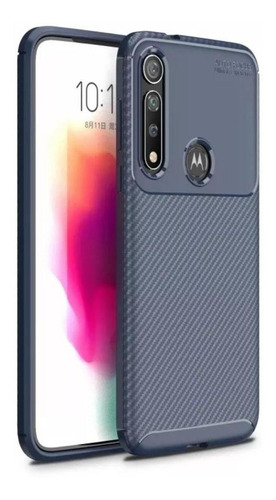 Funda Tpu Tipo Fibra Carbono Para Motorola G8 Plus Y G8 Play