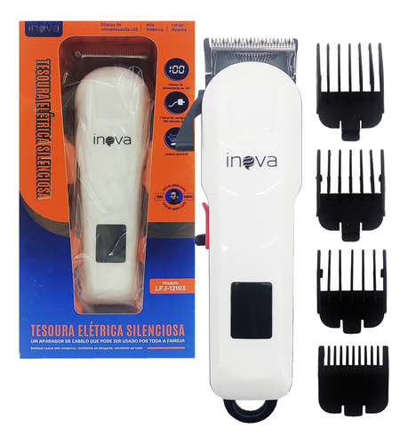 Cortador Cabelo Barbeador Sem Fio Profissional Inova Bivolt