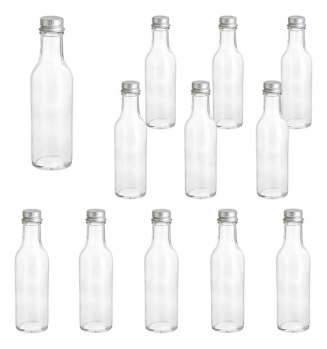 Set 12 Piezas Mini Botella De Vidrio Herencia 50ml