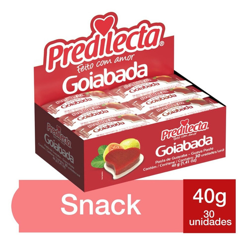 Imagem 2 de 2 de Goiabada Snack 30x40g Predilecta
