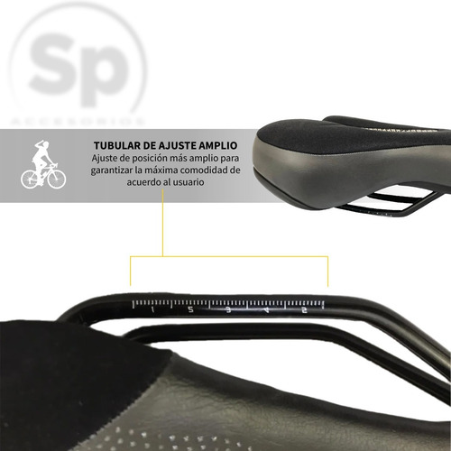 Imagen 4 de 9 de Asiento Para Bicicleta De Montaña Negro Con Gris Vazher