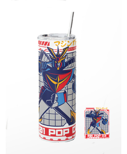 Termo Cafe Skinny Tumbler 20 Oz Mazinger Z 201 Pop D3