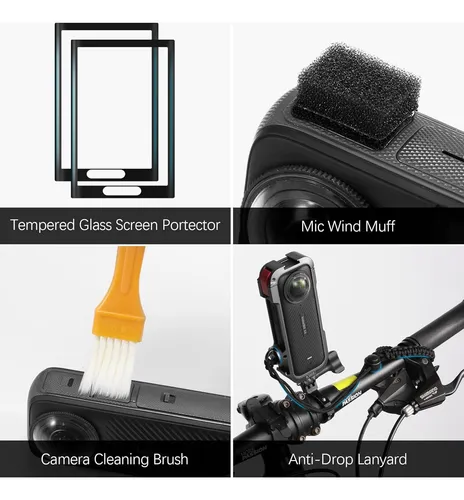 Kit Accesorios Insta360 X4 - Funda, Cargador, Protector, Cor