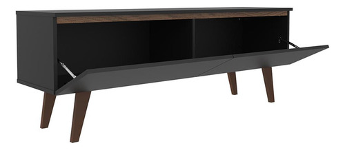Mueble Mesa Para Tv Rack Le Mans Madesa Hasta 55'' Nm Color Marrón/Negro