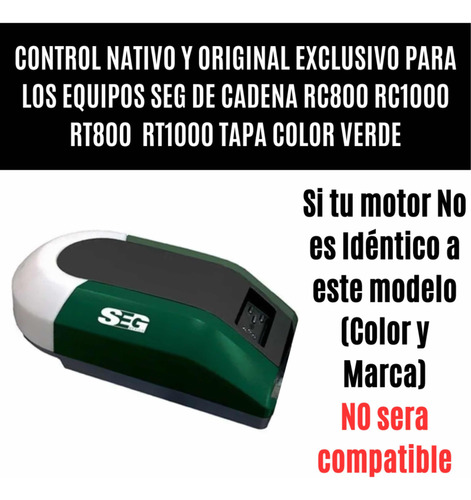 Control Seg Rt1000, Rt800, Rc1000, Rc800