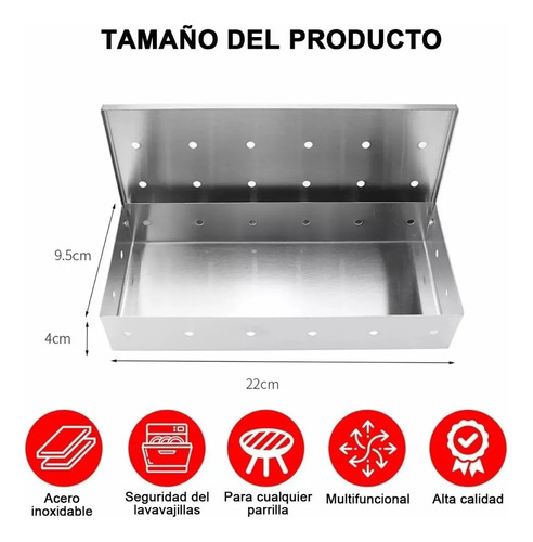 Accesorio Para 2 Parrillas: Caja De Humo, Acero Inoxidable,
