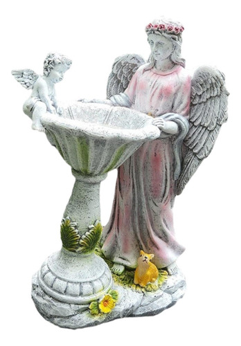 Estatua De Ángel Sólida Con Luz Solar, Artesanía
