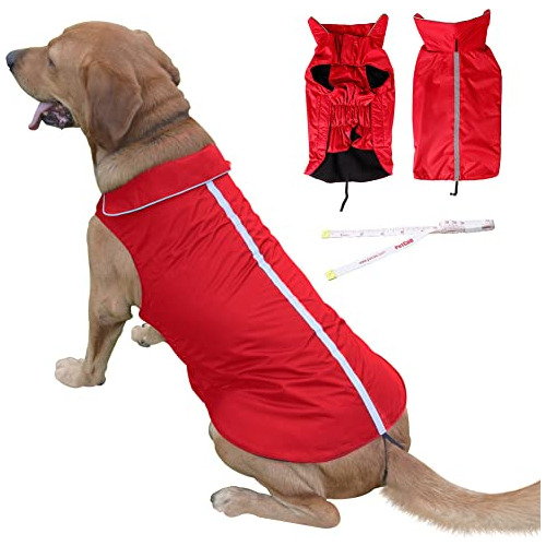 Chaqueta Impermeable Perro, Suave Lana Forrada Capa Del Perr