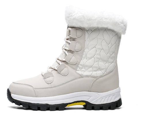 Botas De Nieve Impermeables Con Plataforma De Caña Alta Para