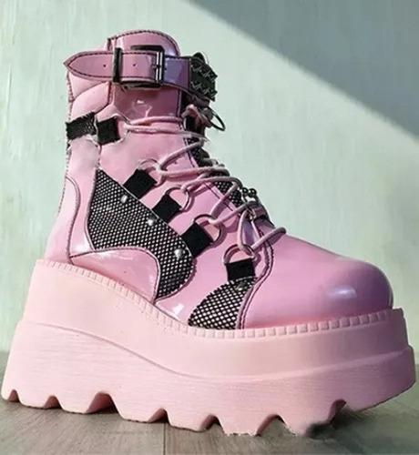 Botas Punk Góticas De Fondo Grueso