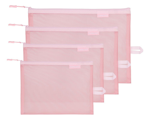 Jgo 4 Bolsas De Maquillaje De Malla De Viaje Bolsa Organizad