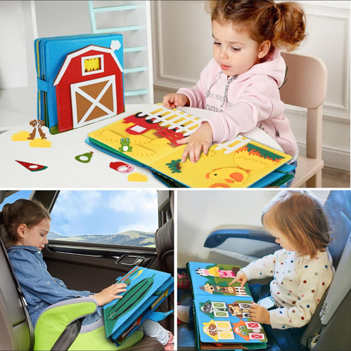 Libro De Actividades 3d De Fieltro Para Niños Pequeños