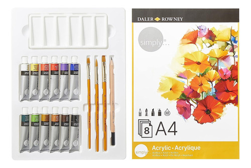 Estojo  Acrilico Daler Rowney Simply 25 Pcs