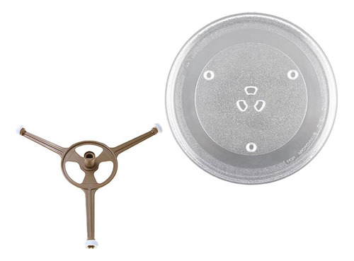 M Placa Giratoria De Vidrio Para Microondas Con Soporte,