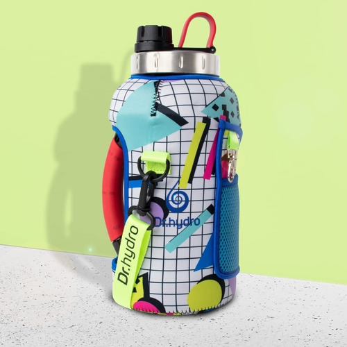 Botella Deportiva Con Funda Aislante Y Correa De 2.2 Litros