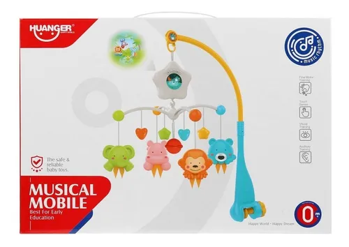 Móvil Musical Para Cuna Bebes Proyector Y Sonidos He0307