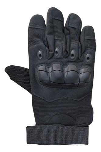 Guantes Tácticos Militar Policía Moto Dedos Completos Negro L