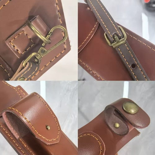 Bainha De Couro Premium Para Canivete E Faca