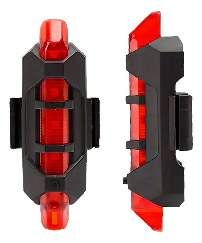 Luz Led Trasera Recargable Usb Para Bicicleta Rojo D1150