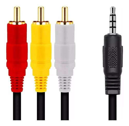 Cabo De Audio Video P2 3.5mm X 3 Rca Macho 1,5 Metros