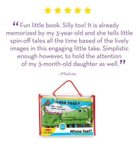 Livro Para Bebês Melissa & Doug Soft Activity - Whose Feet?
