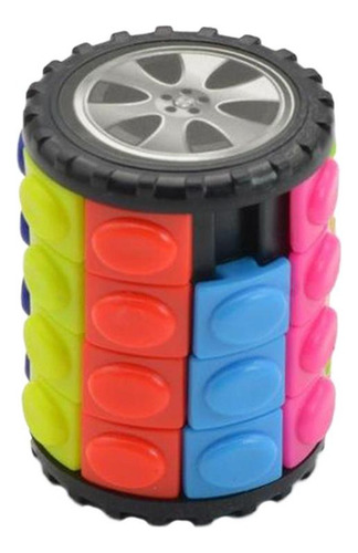 ) Rompecabezas Cilíndrico Cubo Mágico Rompecabezas 3d 4x4