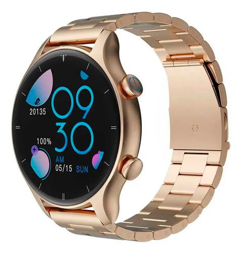 Smartwatch G-tide R1 Com Monitoramento De Saúde Caixa Dourado Pulseira Dourado
