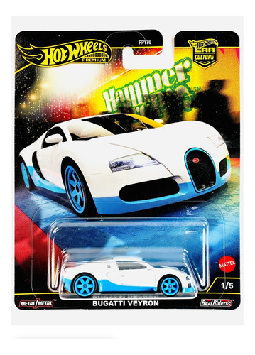 Hot Wheels Premium Bugatti Veyron Hammer Drops Blanco (Usado)