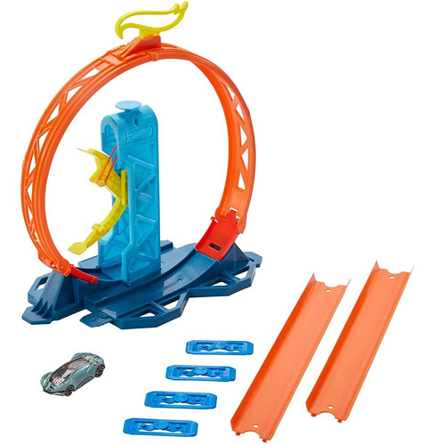 Hot Wheels Track Builder, pacote multicolorido Loop Launcher