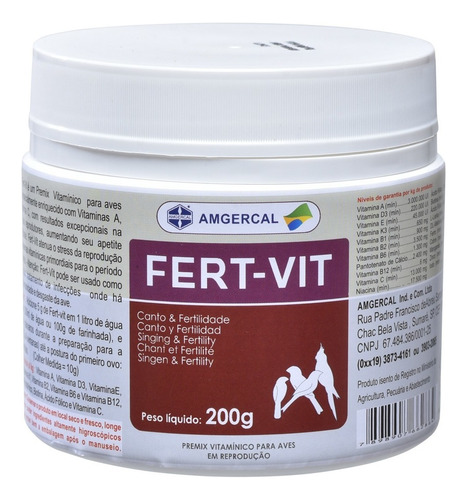 Fert-vit - Canto E Fertilidade - 200g