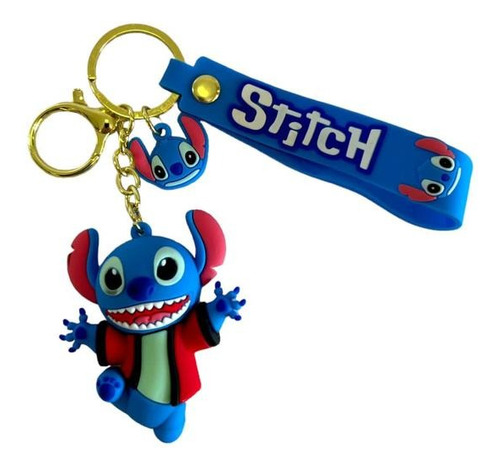 Stitch Llavero Goma Con Camisa Importado Premium