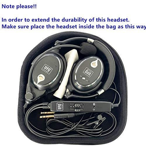 Headset Ufq A7 Anr De Aviación Cancelación De Ruido -negro