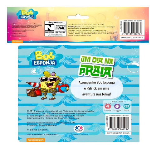 Bob Esponja Um dia na praia Ciranda Cultural Editora