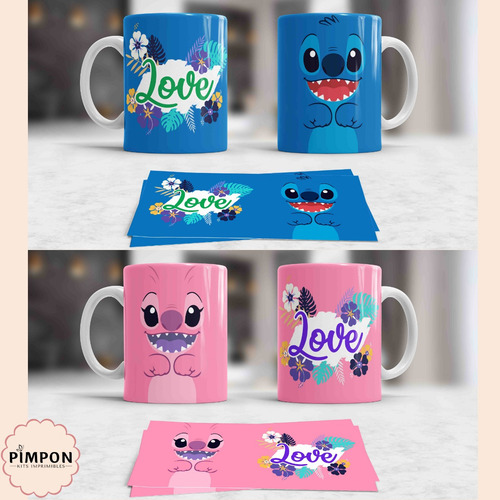 Plantillas Para Sublimar Tazas - Stitch