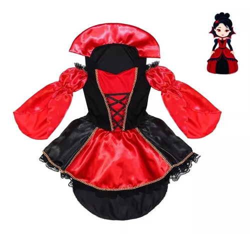 Fantasia Halloween Vampira Elvira Infantil