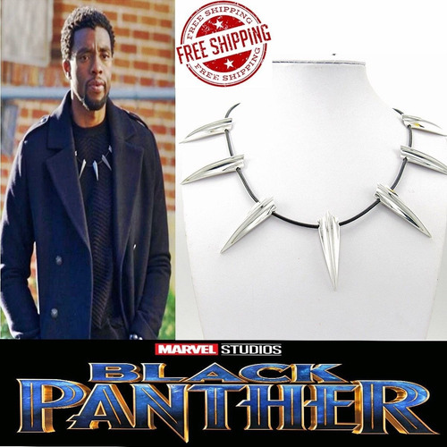 Collar Black Panther Metalico Cosplay Disfraz Avenger Marvel