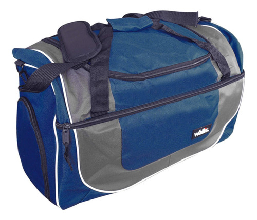 Maleta Deportiva/viaje, 100% Poliéster, 65 L, Azul/gris