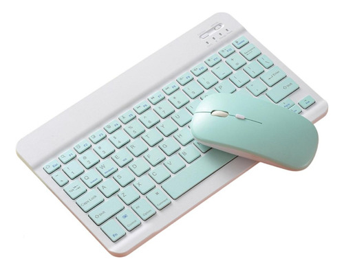 Kit Teclado E Mouse Bluetooth Samsung Tab A8 10.5 - Verde