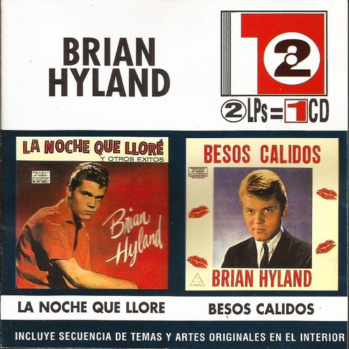 Brian Hyland Cd La Noche Que Llore + Besos Calidos Como Nue 