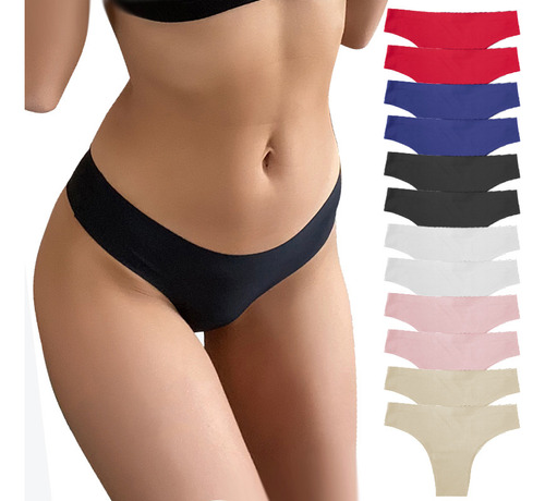 Set 12 Piezas Pantalón Bikini Sin Costura Mayoreo