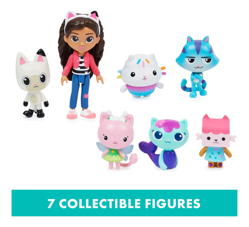 Set De Regalo De 7 Figuras De Juguete Gabbys Dollhouse Delux