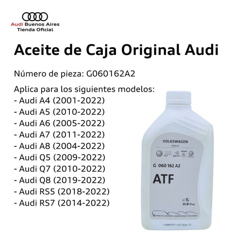 Imagen 2 de 7 de Aceite De Transmisión Caja Automatica Volkswagen Touareg