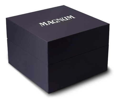 Relógio Magnum Masculino Couro Preto Militar Ma34138p