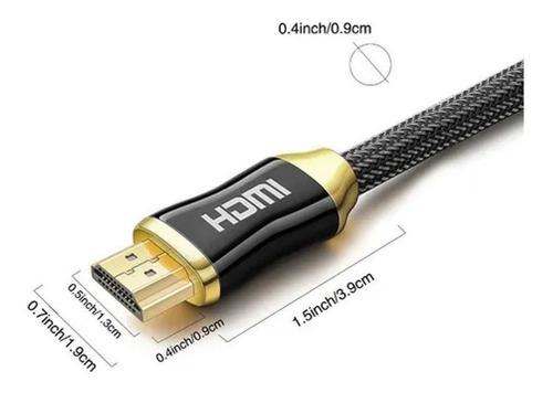 Imagen 5 de 8 de Cable Hdmi 4k Gold 10 Metros Premium Tv Lap Xbox Ps4 Ps3 Ps5