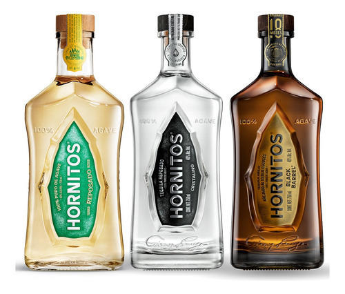 Tequila Hornitos Reposado + Black Barrel + Cristalino 3 Pack