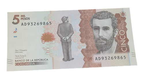 Billetes Mundiales : Colombia  5000 Pesos  Año  2015 (16)