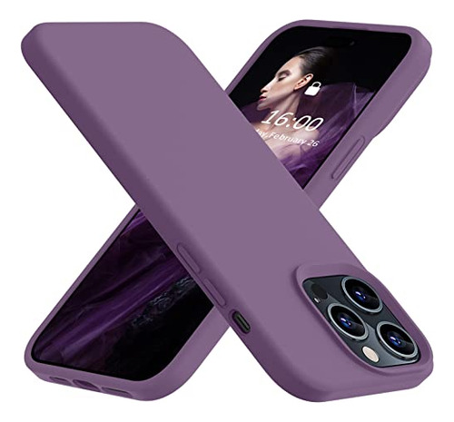 Funda Para iPhone 14 Pro Max Silicona Premium Violeta Uva