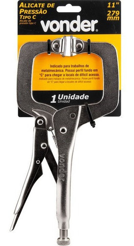 Imagem 3 de 3 de Alicate Pressão Solda Tipo C 11'' Profissional Vonder + Nf